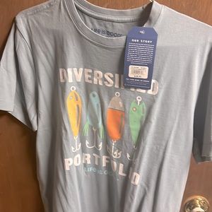 Brand New life is good crusher size medium T shirt chop fishing lures